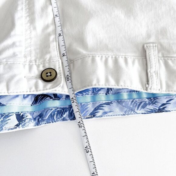 Tommy Bahama Mens Flat Front Stretch Tencel Chino Shorts Off-White Size 38 - Picture 5 of 9